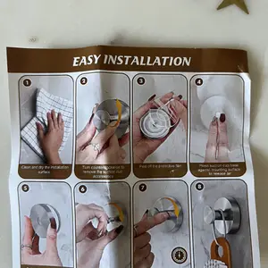 Stainless Steel Suction Cup Hooks No-Drill No-Damage Vacuum Suction Hooks Kitchen Bathroom Bedroom Essentials Clothes Hooks Towel Hooks Organiser