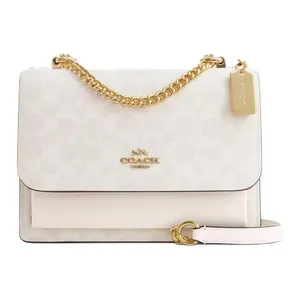 COACH Klare 22 Crossbody Shoulder Bag for Women – Iconic Coated Canvas, White and Beige Color-Blocked Design