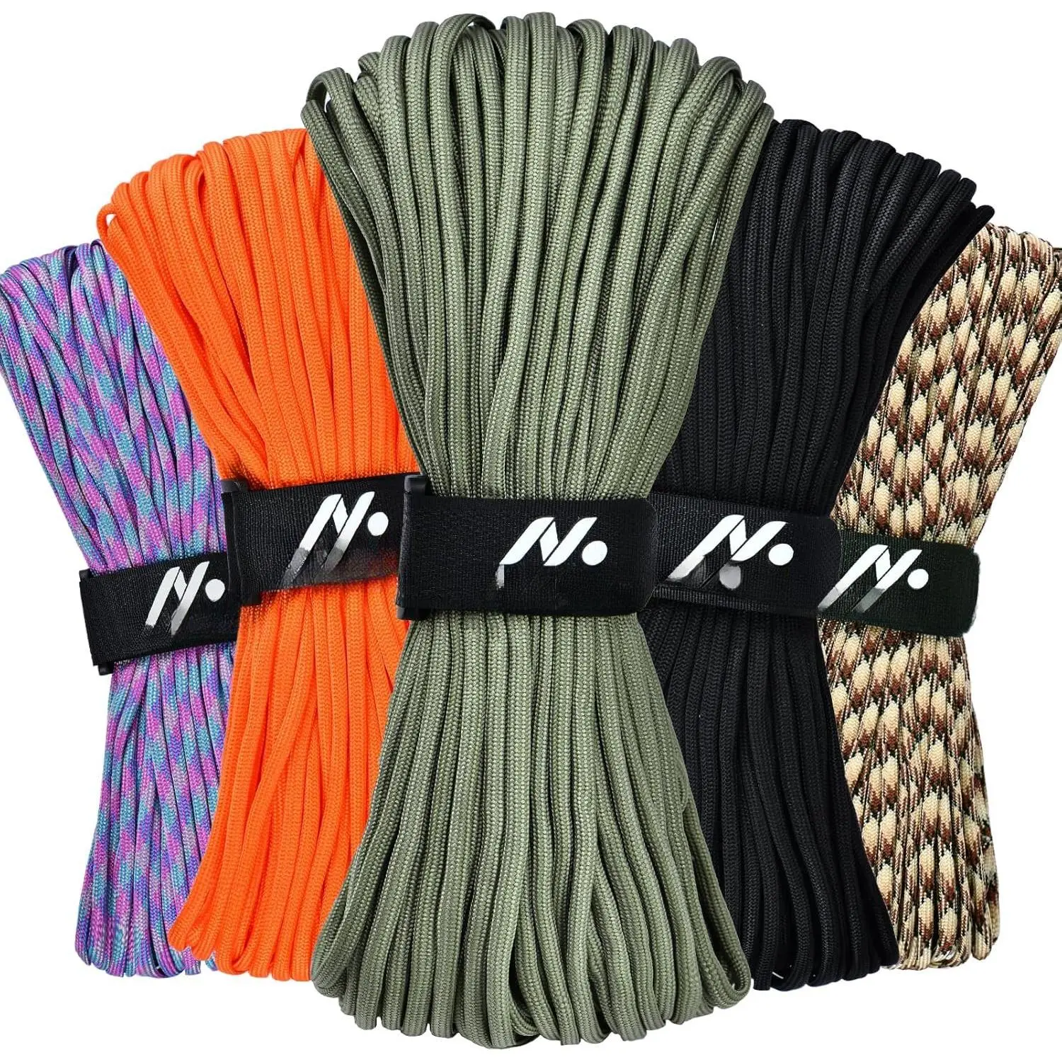 Synthetic 4mm 7-Strand Paracord Rope - Heavy Duty Multifunction 100FT Soft Rope for Lanyards, Camping, Bracelets, Leashes, Coasters, Hiking Projects