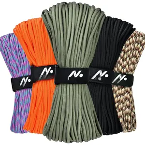 Paracord Rope 100FT for Making Paracord Projects, 4mm 7 Strand Parachute Cord for Lanyard,  Bracelets, Clothsline,Hiking