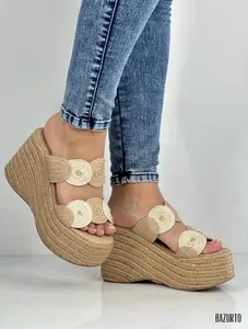 Bazurto | Plataforma en yute Colombiano, altura 12 cm, cómoda, liviana, perfecta Pie ancho y normal.