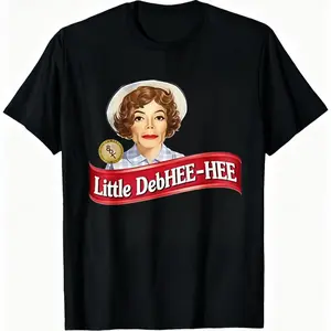 Little Debbie Hee Graphic T Shirt Vintage Casual Cotton Tee For Men And Women Comfortable Crew Neck Printed Top Perfect For Sports Hiking Cycling Beach Party Breathable Moisture Wicking Spring Summer Wear