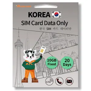 Korean SIM Card-High Speed 4/5G LTE for Fast Browsing,3-30 Days Plan,1-30GB Prepaid Data Daily, 3 in 1 SIM Card for Korea Business Travelers