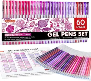 Shuttle Art 60 Pack Gel Pens, 30 Gel Pens with 30 Refills for Adults Coloring Books Journaling Drawing Nature, Landscapes, Animals Scenes