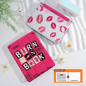 Fashion Lip Pattern Tablet Case with Pen Slot, Auto Sleep/Wake Tablet Protective Cover, Tablet Accessories Compatible with iPad Pro 11, Tablet Casing
