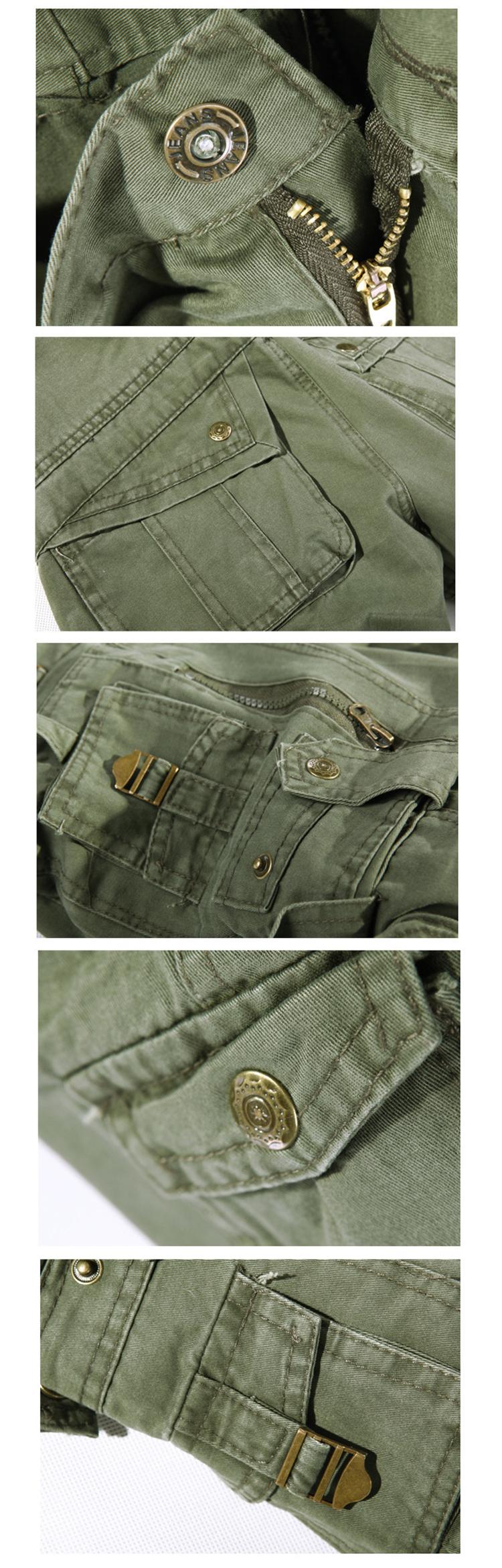 Men's Multi-pocket Cargo Pants Washed Cargo Pants