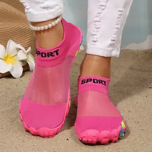 Women's Mesh Water Shoes Quick Dry Slip-On Aqua Socks for Beach & Pool Non Slip Lightweight Beach Shoes