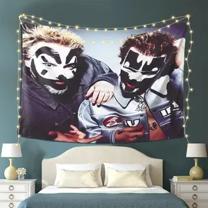 ICP Hip Hop Tape Decorative Wall Hanging, with vivid print design featuring iconic characters, is perfect for decorating living rooms, bedrooms, and offices. It's an excellent gift idea and a hip-hop decoration.