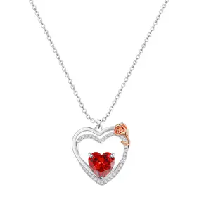 TEWIKY Twelve-Month Heart Necklace for Women – Luxury Clavicle Chain for Girlfriend, Elegant Matching Jewelry for Every Occasion Perfect Back-to-School, Summer Accessory, Valentine's Day Gift for Her Pendant Love