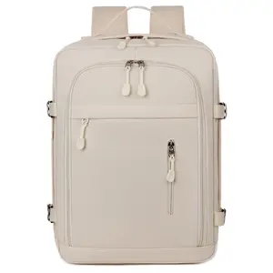 Large-capacity expandable backpack for commuting, water-resistant, suitable for short business trips, laptop bag, trendy backpack