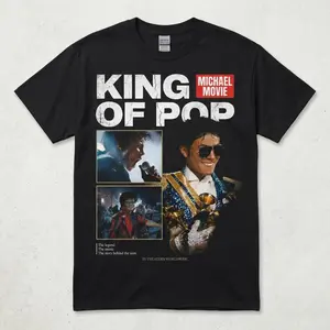 Michael Jackson King of Pop Movie T-Shirt, Iconic MJ Fan Tee, Music Legend Tribute Graphic Tee Heavy Cotton Tee Shirt, 100% Heavy Cotton Shirt