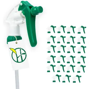 Bottle Nozzle Replacement, Bottle Tops Only - Sprayer Nozzle Triggers for Heavy Duty, Commercial,  Cleaning Solutions - Fits 8,16,24,32 oz Plastic & Glass Bottles,  24 pack
