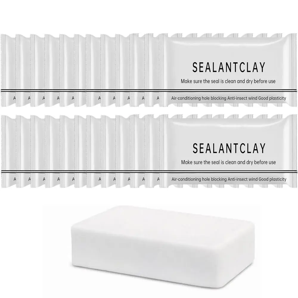 Flexible Wind Resistant Wall Gap Clay, Moldable Putty for Air Conditioning Pipeline Sealing(20PCS)