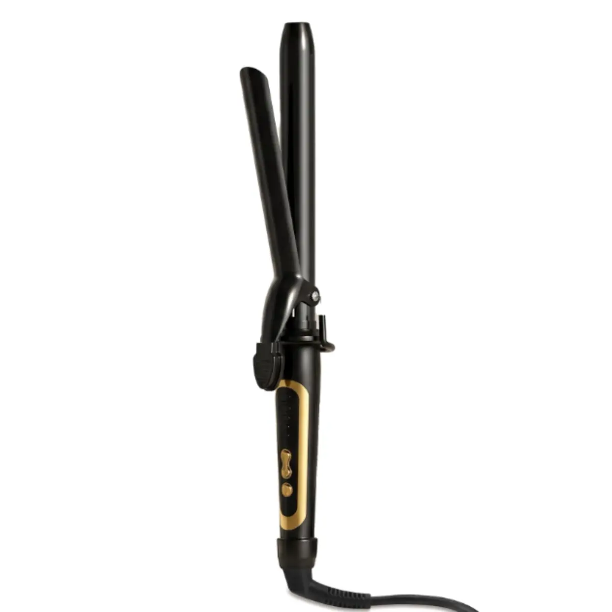 Lanvier 1 Inch Extra Long Hair Curling Iron with Ceramic Tourmaline Barrel, Professional Hair Curler up to 450°F with Dual Voltage for Worldwild Use, Hair Waving Style Tool for Girls&Women–Black
