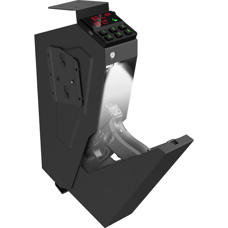 SECUSTAR XL2 Biometric Gun Safe For 2 Pistols - Fireproof, Waterproof, With Fingerprint & Keypad - Nightstand & Travel
