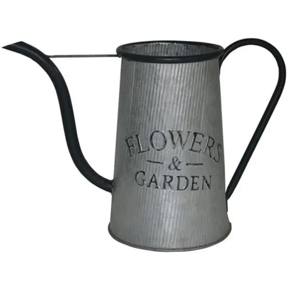Cheungs FP-4250 Metal Decorative Water Can - Cheung's Rattan & Imports, Decorative Use Only, Garden Watering & Irrigation Supply, 9.5x5.25x14 in Dimensions, Water Cans