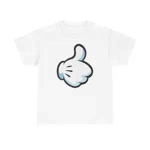 Cartoon Thumbs-Up T-Shirt – Retro Glove Hand Graphic Tee