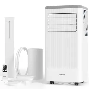 Garvee 8000BTUs Portable Air Conditioner with Remote Control,380 Sq.Ft Max. 48dB Portable AC Unit, Dehumidifier, Fan, Sleep, 24H Timer&Installation Kit, DOE Certified, Ceer 6.2,White+Grey