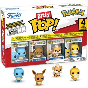 Pokemon Squirtle Funko Bitty Pop! Mini-Figure 4-Pack Miniature Miniaturized