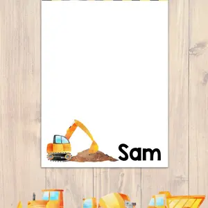 5x7 Child’s Construction Tear-Away Notepad