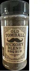 Old Tomball Hickory Blend BBQ Rub Championship Flavor 13.5 oz Rich Aroma Bold Taste Sweetness & Peppery Finish US Made