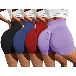 TCVC Women solid color High Waist Sports Shorts Spring Summer, Casual Comfy Breathable Skinny Athleisure Casual Shorts forYoga Gym Workout Running,Ladies Sports wear for Spring and Summer