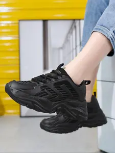 Women's Fashion Lace Up Platform Sneakers, Casual Comfortable Breathable Sports Running Shoes, All-match Basic Shoes for Daily Wear, Athletic Running Shoes