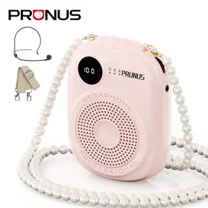 PRUNUS A18 Voice Amplifier Microphone Headset,Portable Voice Amplifier,PA Systems for Teachers,Training,Guide, Speakers Smartphone Audio Springtok