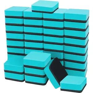 40 Pack Dry Erase Erasers, Mini  Whiteboard Eraser, Square Dry Erase Board Eraser, White Board Eraser Cleaner for Office Classroom Home, 2 x 2 Inches, Green