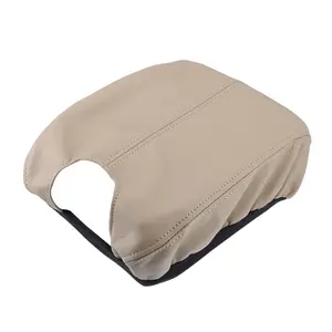 Car Center Console Armrest Cover 30.8x20.7cm Center Console Protect Cover for Honda Accord 2008-2012 Faux Leather Beige