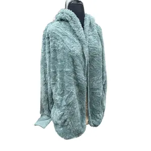 Fleece Cardigan with Hoodie