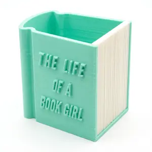The Life of a Book Girl” Bookmark Holder – Book-Shaped Desk Organizer for Book Lovers & Readers