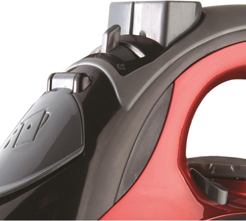 Brentwood MPI-59R Non-Stick Steam Iron with Red Retractable Cord