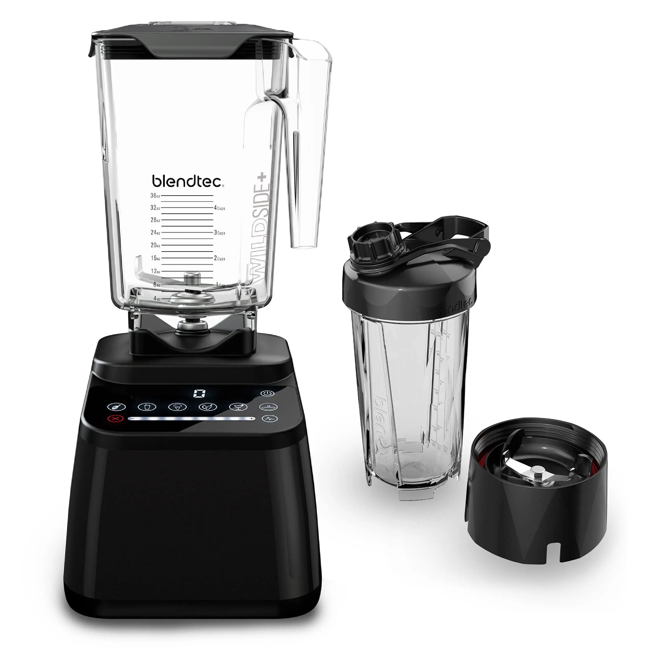 Blendtec DD28PA01A-A1AP1D8 Series Original Designer High-Speed Black Blender Machine - 90oz 5-Sided Jar, 34oz Go Jar, 30oz Go Travel Bottle, LED Display, for Shakes, High Speed Blender