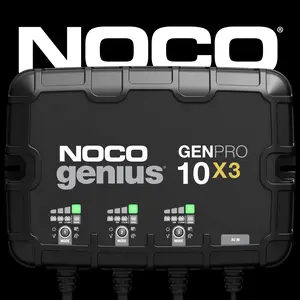 NOCO Genius GENPRO10X3, 3-Bank, 30A (10A/Bank) Onboard Marine Battery Charger, Battery Maintainer and Desulfator