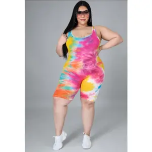 Ladies Tye-Dye Rainbow Star Romper