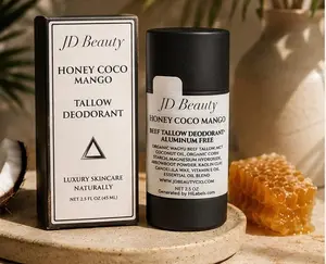 JD Beauty Honey-Coco-Mango Tallow Deodorant, Aluminum-Free Natural Personal Care Deodorant for Daily Use