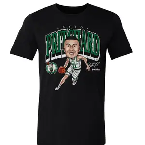 Payton Pritchard T-Shirt Cartoon Graphic Tee, Celtics Basketball Streetwear Shirt, Player Fan Apparel Cotton Tee for Men Women