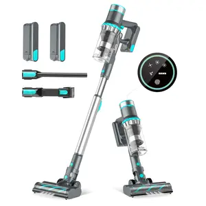 Belife BVC11 Cordless Vacuum Cleaner, 2 Detachable Battery, Max 80mins Runtime, 25Kpa 380W Brushless Stick Vacuum, Lightweight Vacuum for Home Hardwood Floor Carpet Pet Hair, LED Touch Display