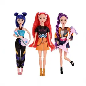 Fashion Girl Group Doll with Musical Instrument Accessories, 11.5 Inch Jointed Doll Gift, Christmas Present, Birthday Gift