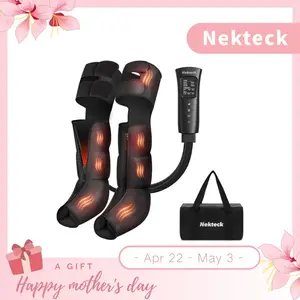 Nekteck Leg Compression Massager with Heat Leg Massager for Circulation and Pain Relief, Air Compression Boot Massage Tool with 2 Heats 6 Modes 6 Intensities, Relaxation Gifts for Men Women Christmas