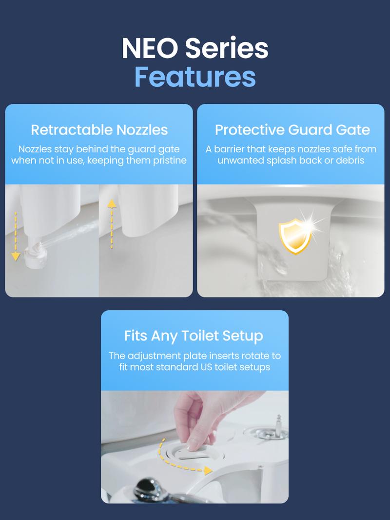 LUXE Bidet NEO 320 - Warm Water, Rear and Feminine Wash, Self-Cleaning, Non-Electric Bidet Attachment for Toilet Seat, Lever Control LUXE Bidet NEO 320 - Warm Water, Rear and Feminine Wash, Self-Cleaning, Non-Electric Bidet Attachment for Toilet Seat, Lever Control