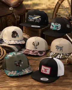 [ Combo Buy 2 For 1 Price ] Blue Strips for Bare Tits, Spur ’Em & BF Logo Trucker Hats – Embroidered Hunting Dog, Deer Skull, Turkey, Longhorn Camo Snapback Caps