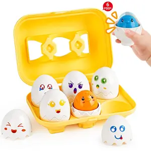 Dinosaur Toddler Matching Eggs Toys, Color Shape Sensory Sorting, Montessori Learning, Fine Motor Skills, Travel Bingo Puzzle Games