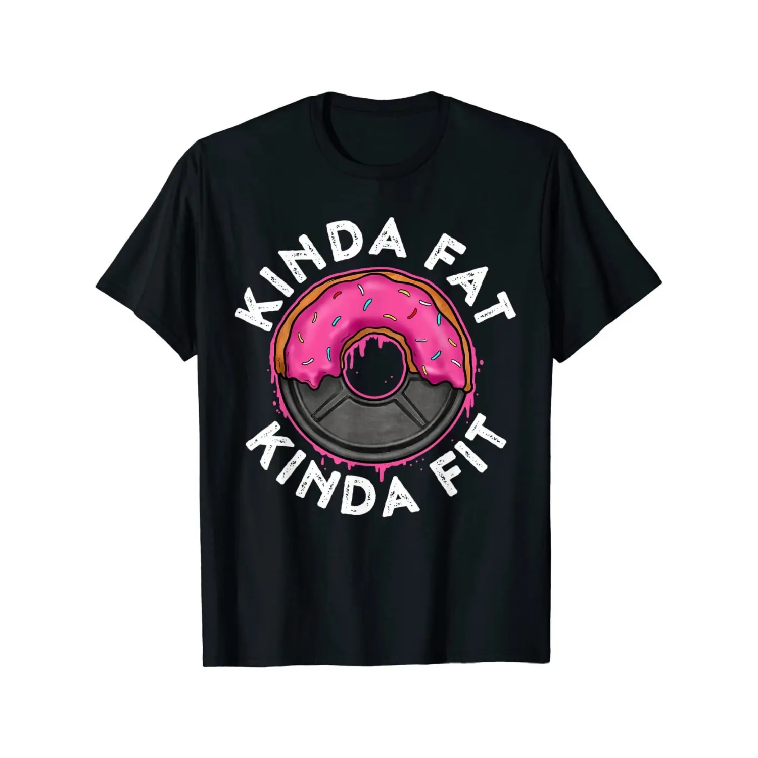 [100% Cotton] Funny Donut Graphic T-Shirt, 100% Cotton Crew Neck Short Sleeve Tee, Casual All-Season Knit Fabric Top for Adults, Regular Fit Gym Workout Shirt - Made in USA, Humorous Clothing |   Playful Print Top |   Made  Golf Gift T-Shirt For Men and W