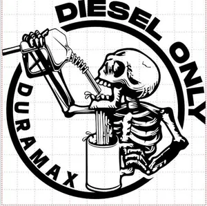 Diesel Only Duramax engine decal Universal Car Sticker Automotive Accessories