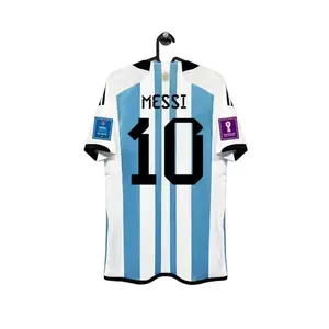 Argentina National Team 2022 World Cup Champion Jersey Messi #10 High Quality Quick-Drying Soccer Shirt