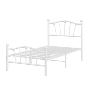 Heart Shaped Bed Frame with Headboard and Footboard, Platform Bed Frame with Sturdy Slat Support, Underbed Storage Space