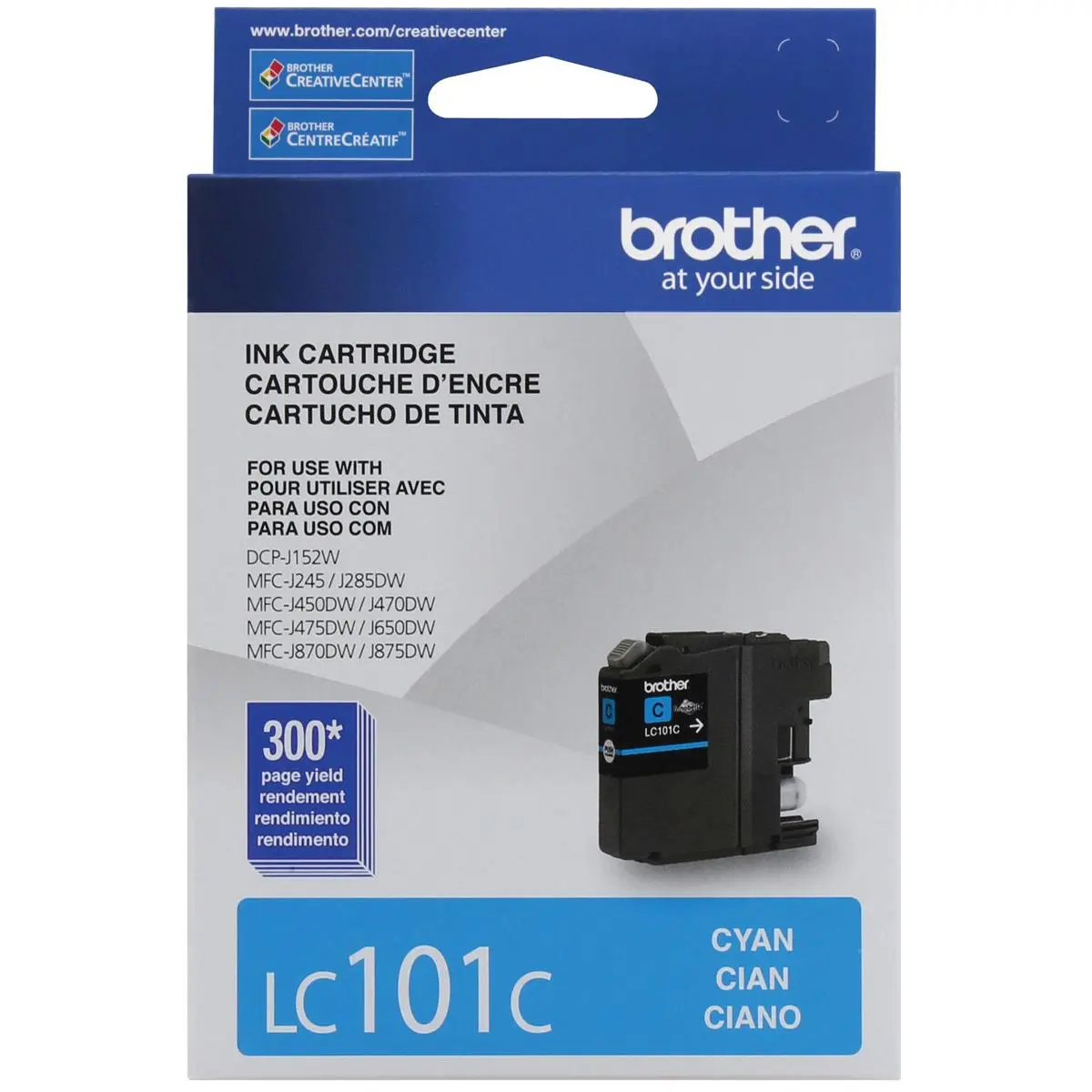 Brother Standard Cyan Ink Cartridge, 300 Pages Yield