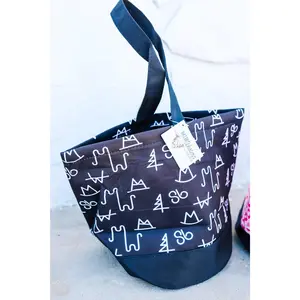 Black Brand Round Storage Bin